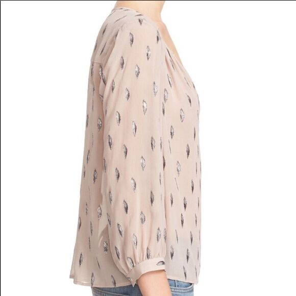 Joie Mauro Metallic Jacquard Blouse - Picture 3 of 12